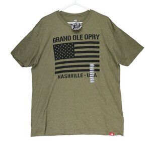 NWT Grand Ole Opry Graphic Tee Shirt Souvenir Men XL Nashville USA‎ Flag